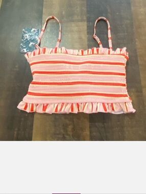 NWT Kortni Jeane Bandeau Crop Top Swim Top Size Medium
